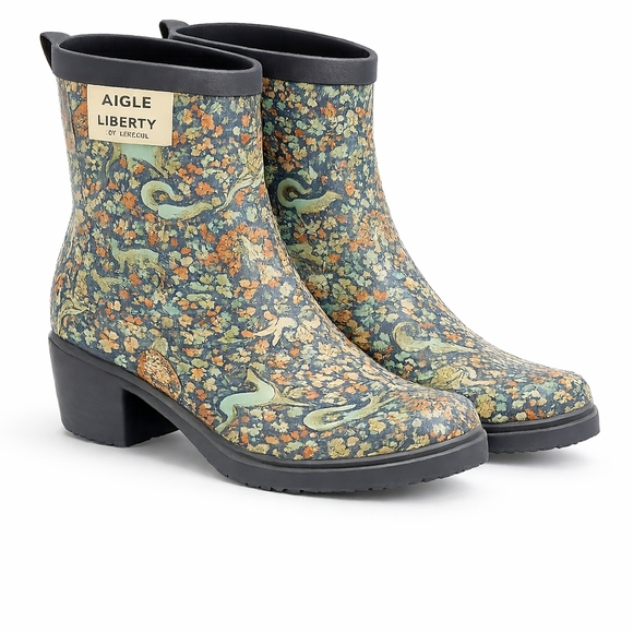 Aigle Shoes - Aigle Liberty Women's Floral Rain Boots - Multicolor